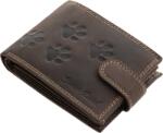 GreenDeed kutyás bőr pénztárca tappancsos mintával, átfogópánttal