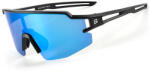 ROCKBROS polarizált kerékpáros szemüveg UV-védelemmel és korrekciós betéttel, kék lencsékkel - fekete