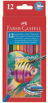 Faber-Castell akvarell 12db-os színes ceruza készlet + ecset (FC114413) - haztartasibolt