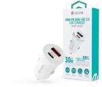 DEVIA ST112421 Devia Smart Series Mini 30W PD+QC USB+Type-C autós töltő adapter - fehér (ST112421)