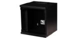 EQUIP Fali Rackszekrény - EWM-06-3030-B (10", 6U, 300x300mm, lapra szerelt, fekete) (EWM-06-3030-B) - pixel