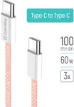 ColorWay USB-C Kábel - PD 60W - 3, 0A - 1m - Rózsaszín (CW-CBPDCC061-P)