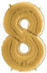  Héliumos fólia lufi, 8-as szám, 65 cm, arany - jatek21