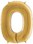 Héliumos fólia lufi, 0-as szám, 65 cm, arany