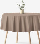 Goldea kör alakú pamut terítő - kávébarna Ø 110 cm