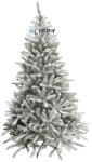 Flippy Brad Artificial de Craciun, Flippy, 2.10 m inaltime, Verde, Pulverizat alb-tip zapada, Diametru inferior 130 cm, Interior Exterior (teo-105736)