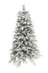 Flippy Brad Artificial de Craciun, Flippy, 1.8 m inaltime, Verde, Pulverizat complet alb-tip zapada, Interior Exterior, Bogat 512 ramuri (teo-105734)