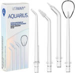 VITAMMY Set 4 rezerve duze profesionale Vitammy Aquarius, pentru irigatorul bucal Vitammy Aquarius, Transparent