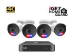 iGET HOMEGUARD HGNVK88504 - PoE 4K UltraHD NVR CCTV 8CH 4x cameră de supraveghere (HGNVK88504)