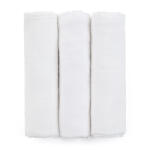 Petite&Mars Bambusz muszlin 3db-os pelenka szett Moussy Total White, 68 x 68 cm