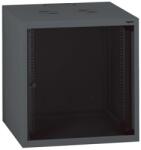 Legrand Rackszekrény - 19" fali kivitel (12U, 626x600x600, antracit, egyrekeszes, üvegajtós, készre szerelt, max: 36 kg) (646212) - tintashop