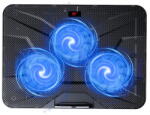 Havit Cooler notebook max. 18.3 Inch, 3 ventilatoare 125mm, dual USB, 28db, flux aer ajustabil, reglabil pe inaltime, Negru (HVCP-F2067-BK) - pcone Suport laptop