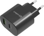 Cellect hálózati töltő adapter gyorstöltő funkcióval 20W, fekete (MTCB-PD20WNE-BK) (MTCB-PD20WNE-BK)