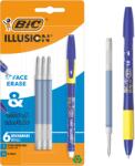 BIC Illusion géles hőérzékeny golyóstoll, radírral, 0, 7 mm, kék, 1 db golyóstoll + 6 db utántöltő buborékcsomagolásban