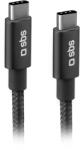 SBS USB-C - USB-C 25W Power Delivery töltő- és adatkábel Szürke