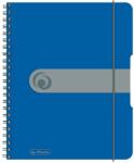 Herlitz Caiet A5 EOTG cu spira si elastic Herlitz, 80 file, 80 g/mp, Matematica, coperta PP Albastru Opac (11293750)