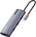 ColorWay Docking Station, USB, Type-C, RJ45, 5A, Cablu 0.17m - ColorWay (CW-HUB03) - Silver (KF2347545)