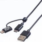 Valueline Cablu de date Value micro USB B Adaptor Lightning iPhone 1m Negru (11.99.8325-10)