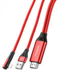 Playsmartshop Cablu telefon Lighting - HDMI 4K cablu la 90 grade lungime 2m Iphone / Ipad Playsmartshop Pubg Call of Duty Need for Speed (CA-6401)