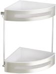 WENKO Premium Plus Kétszintes sarokpolc, fúrásmentes, fémesen fényes (z22782100)