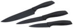 Rosberg Set cutite Rosberg R51633B3, 3 piese, Otel, Acoperire antiaderenta, Negru (R51633B3)