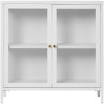 House Nordic Dalby vitrines komód, 2 ajtó, acél, fehér 80x35x80 cm (3003016) - leziteronline