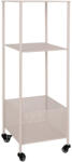 House Nordic Torres acél polc kerekekkel, bézs, 3 polc 35x35x106 cm (2202005) - leziteronline