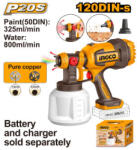 INGCO Akkus festékszóró 20 V (akku és töltő nélkül) (CSGLI2004)