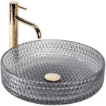 Rea Cristal lavoar 39x39 cm rotund de blat gri piatra REA-U8880 (REA-U8880)