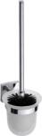 SAPHO BEMETA BETA Fali WC kefetartó, üveg, fekete kefe, 95x360x140mm, króm (132113017) (XQ300) (XQ300)