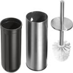 SAPHO BEMETA NEO WC kefetartó álló vagy falra szerelhető, fehér kefe, 95x390x105mm, inox/matt (102313065) (XS302) (XS302)
