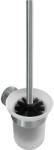 SAPHO BEMETA NEO Fali WC kefetartó, üveg, fekete kefe, 115x360x130mm, inox/matt (104113019) (XS304) (XS304)