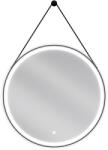 Mexen Reni oglindă de baie iluminată, rotundă 70 cm, LED 6000K, antiaburire, ramă neagră - 9812-070-070-611-70 (9812-070-070-611-70)