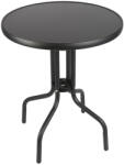  Garden King Fém erkélyasztal üveglappal, átmérő 60 cm
