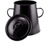 Perfect Home Zománcozott Zsírosbödön Fedővel - 5 Liter, Fekete (10452)