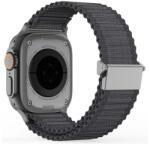 Apple Watch 4-6, SE, SE (2022) (38 / 40 mm) / Watch 7-9 (41 mm) / Watch 10 (42 mm), textíl pótszíj, nylon, állítható, hullámos kialakítású akasztórész, Dux Ducis YC, sötétszürke