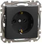 ÚJRACSOMAGOLT Schneider Electric SDD114025 földelt csatlakozóaljzat (dugalj), 2P+F, antracit burkolattal, csavaros bekötés, keret nélkül, süllyesztett, 16A 250V IP20 ( SCHNSDD114025 ) (SDD114025)