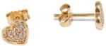 Ékszershop Köves szív bedugós arany fülbevaló (1312824)