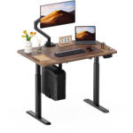StableDesk Birou reglabil electric StableDesk, 1 motor, Touchscreen, Ridica 80 kg, Ergonomic, 3 Functii de Memorie, Sistem Anti-Coliziune, Timer, Inaltime 73.5-1 (SD-102-NE-R-RB-120x75)