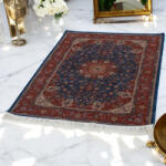Bakhtar Selyem szőnyeg Negar sötétkék 100x150 iráni viszkóz selyem szőnyeg (528-100x150-DarkBlue)
