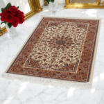 Bakhtar Selyem szőnyeg Reihan cream 80x120 viszkóz selyem perzsa szőnyeg (588-80x120-Cream)