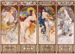 Interdruk - Puzzle Mucha: Patru anotimpuri - 1 000 piese Puzzle
