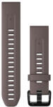 Garmin QuickFit Strap 20mm, silicon, gri, catarama neagră (Fenix 7S/6S/5S)