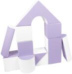 Vell Bile de spumă - set de construcție uriaș, 11 bucăți, alb-lila
