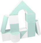 Vell Blocuri din spumă - set de construcție uriaș 11buc white-mint