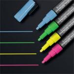 Sigel Folyékony krétamarker készlet, kúpos hegy, 1-2 mm SIGEL, 4 különböző szín (SBA179) - irodaoutlet