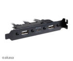 Akasa - USB 3.1 Gen 1 belső adapterkábel két USB 2.0 Type-A porttal - AK-CBUB53-40BK (AK-CBUB53-40BK)