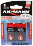 ANSMANN 9V 6LR61 elem füstjelzőbe, 2 db (1515-0006) (1515-0006)