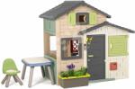 Smoby Casă de joacă Prietenilor cu plantă mare și scule Friends Evo Playhouse Life Smoby extensibilă în nuanțe naturale de maro (SM810253-2Z) Casuta pentru copii