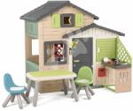 Smoby Casă de Joacă pentru Prieteni cu spațiu de relaxare lângă bucătărie Friends Evo Playhouse Life Smoby extensibilă în nuanțe naturale de maro (SM810253-2X) Casuta pentru copii